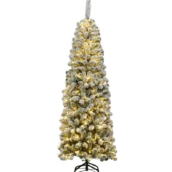 180cm künstlicher Bleistift-Weihnachtsbaum Beleuchteter faltbarer Kiefernbaum Tannenbaum