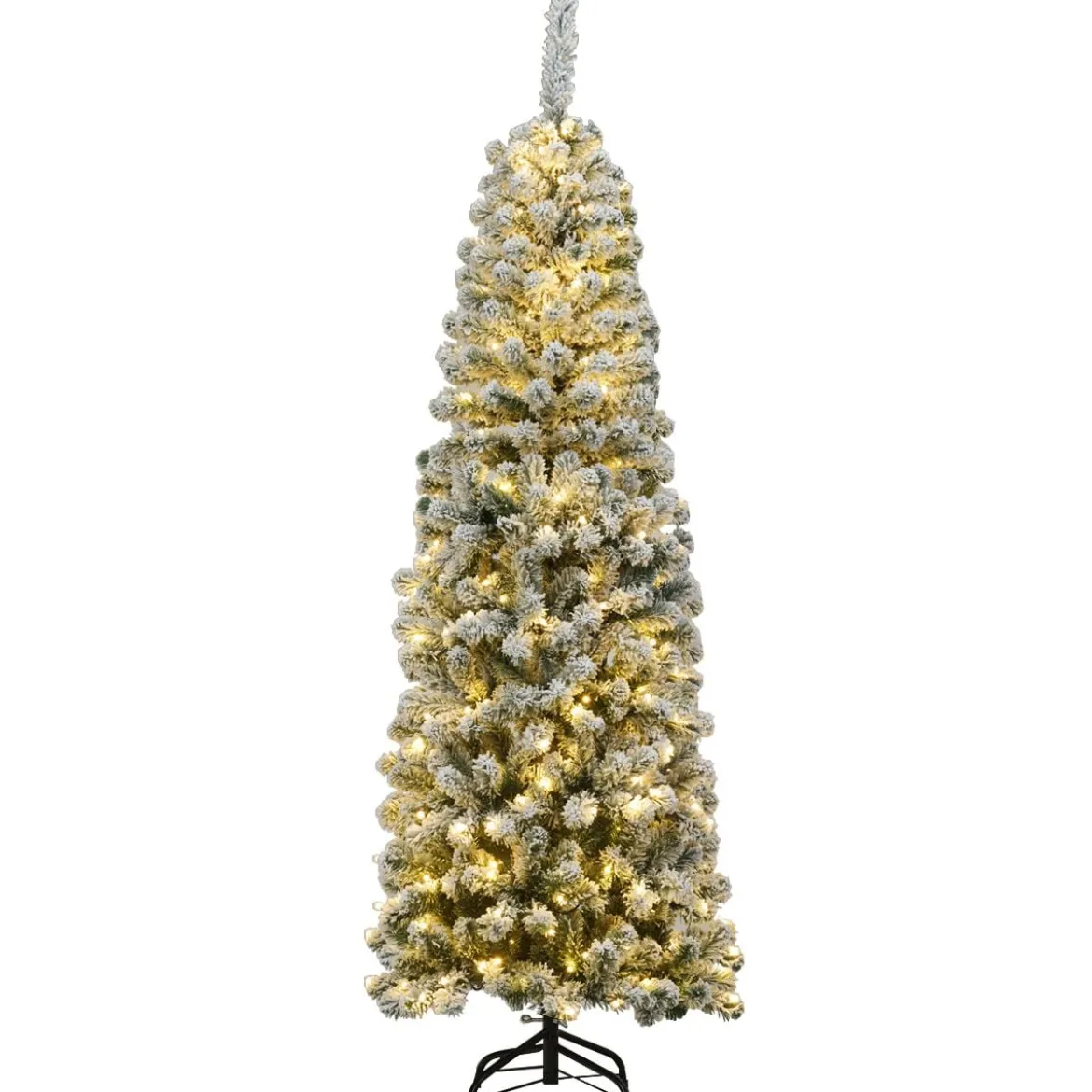 180cm künstlicher Bleistift-Weihnachtsbaum Beleuchteter faltbarer Kiefernbaum Tannenbaum