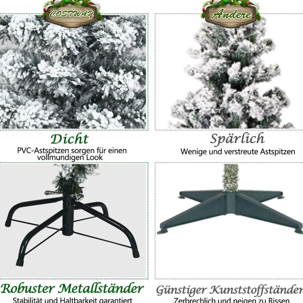 180cm künstlicher Bleistift-Weihnachtsbaum Beleuchteter faltbarer Kiefernbaum Tannenbaum