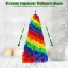 210cm Künstlicher bunter Weihnachtsbaum mit Metallständer PVC Baum mit 1213 Tannen Weihnachtsbaum faltbar
