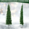 210 cm Künstlicher Halber Weihnachtsbaum Festtagsbaum mit 150 LED-Leuchten