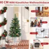 90 cm Künstlicher Weihnachtsbaum im Topf mit Beleuchtung & Beeren Kleiner Tannenbaum