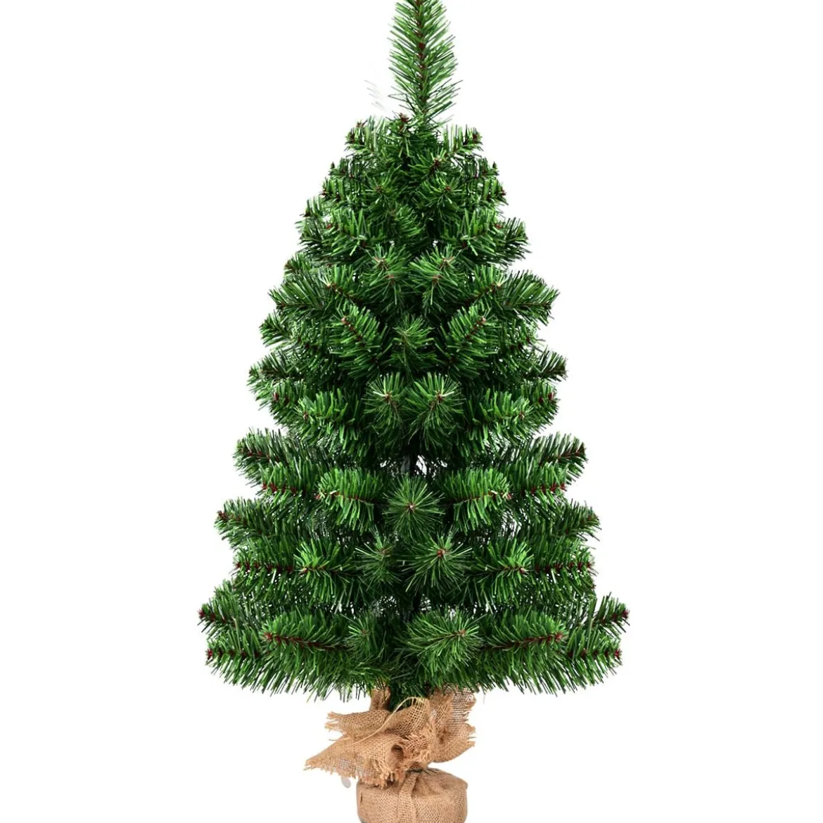 60/90cm Künstlicher Weihnachtsbaum Tannenbaum mit Zementbasis Christbaum Grün
