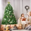 180 cm Künstlicher Weihnachtsbaum Christbaum PVC Nadeln Kunstbaum mit Metallständer Grün