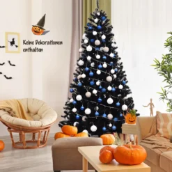 225 cm künstlicher Weihnachtsbaum Christbaum Kunstbaum weinachten Dekobaum Schwarz