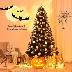 225 cm künstlicher Weihnachtsbaum Christbaum Kunstbaum weinachten Dekobaum Schwarz