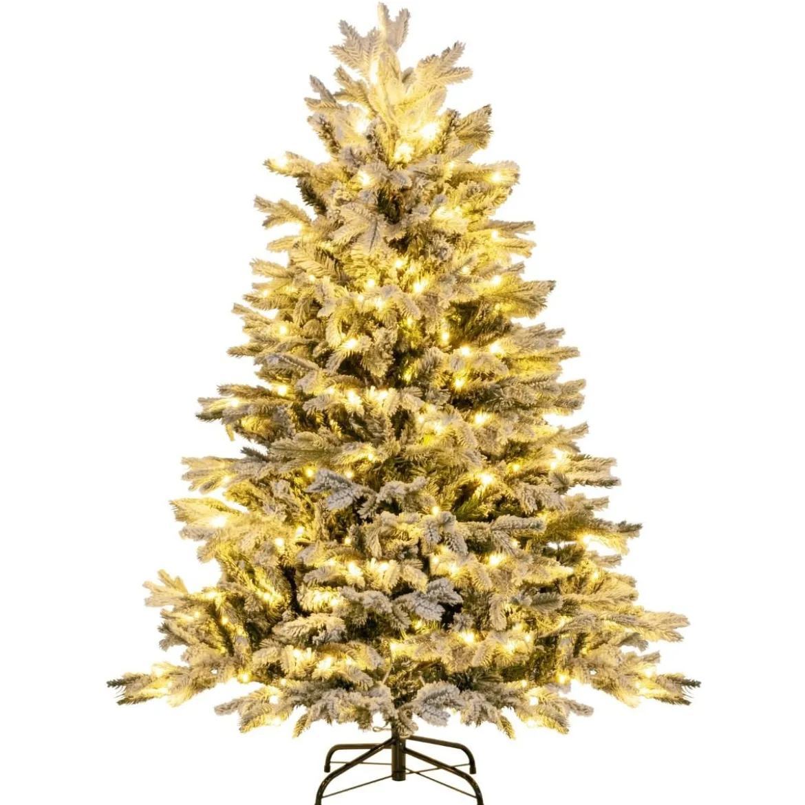 135 cm Künstlicher Weihnachtsbaum mit Schnee & 688 gemischten Zweigspitzen Tannenbaum