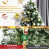 180 cm künstlicher Weihnachtsbaum mit Schnee Christbaum Tannenbaum mit Metallständer Grün