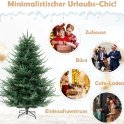 180 cm Künstlicher Weihnachtsbaum mit 240 Warmweißen LED Lichtern Tannenbaum