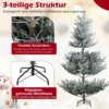 180 cm Künstlicher Weihnachtsbaum mit Beleuchtung & Schnee Tannenbaum Christbaum Kunstbaum