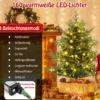 135 cm Künstlicher Weihnachtsbaum mit Beleuchtung Tannenbaum mit 160 warmweißen LED-Lichtern und 8 Lichtmodi