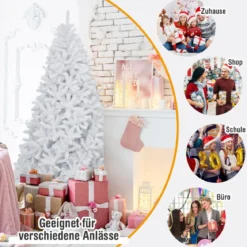 180 cm Künstlicher Weihnachtsbaum mit 1477 Zweigen Tannenbaum für Zuhause