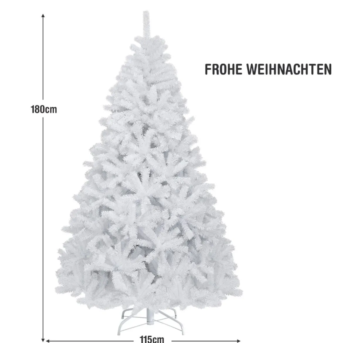 180 cm Künstlicher Weihnachtsbaum mit 1477 Zweigen Tannenbaum für Zuhause