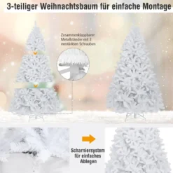 180 cm Künstlicher Weihnachtsbaum mit 1477 Zweigen Tannenbaum für Zuhause