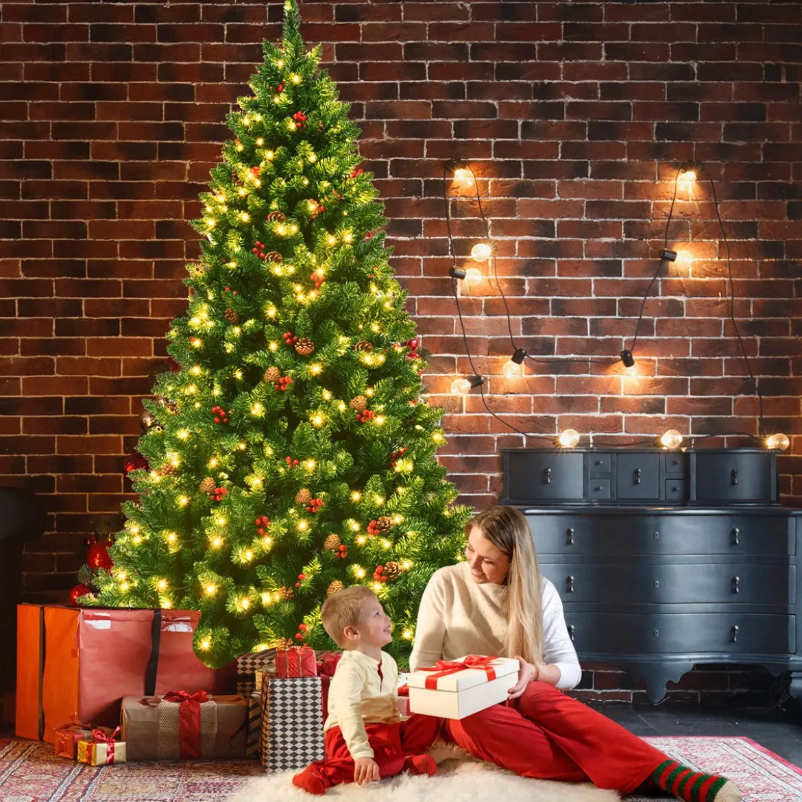 200cm künstlicher Weihnachtsbaum Tannenbaum Christbaummit 1100 Zweigen & Premium Kunstbaum grün
