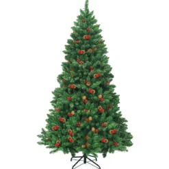 200cm künstlicher Weihnachtsbaum Tannenbaum Christbaummit 1100 Zweigen & Premium Kunstbaum grün
