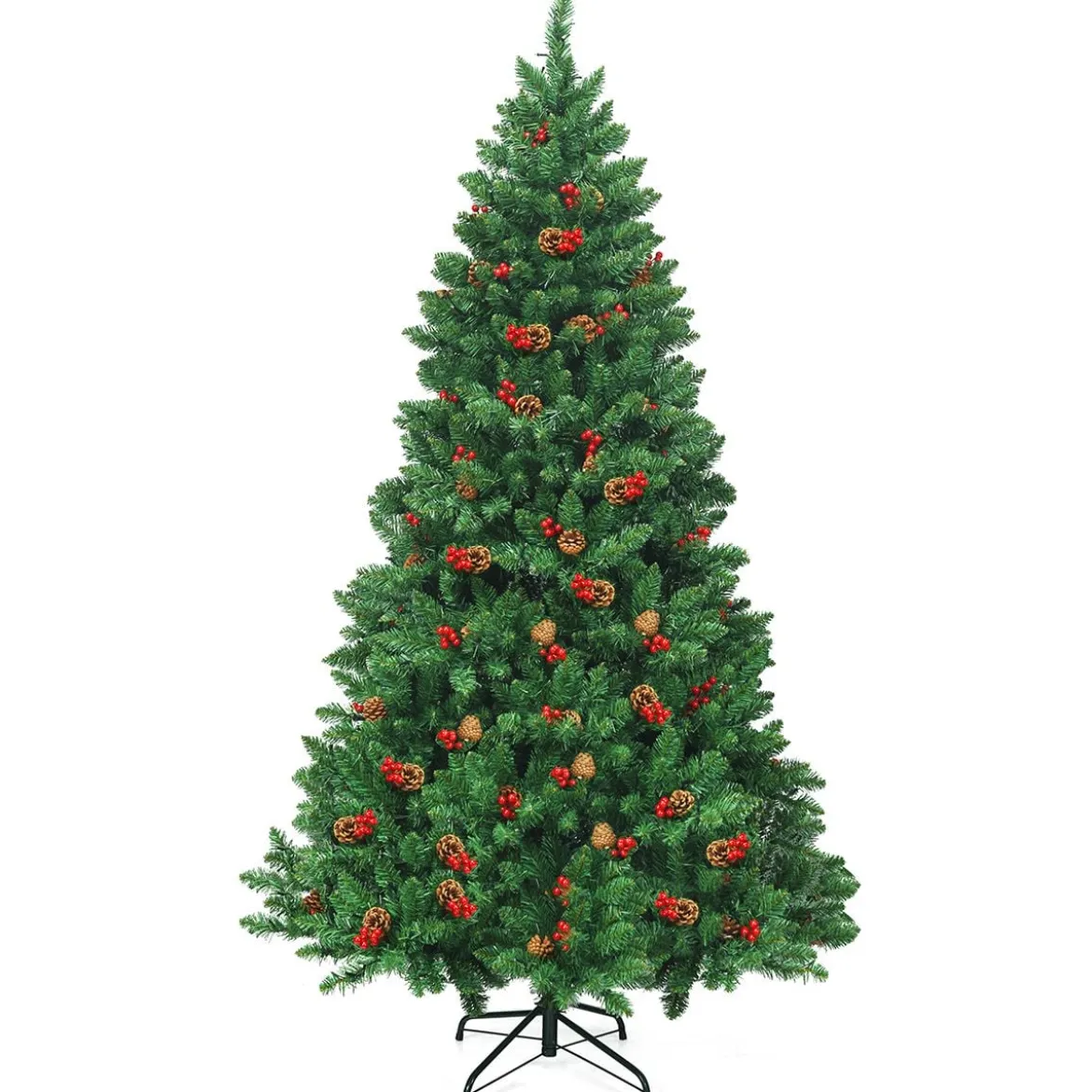 200cm künstlicher Weihnachtsbaum Tannenbaum Christbaummit 1100 Zweigen & Premium Kunstbaum grün