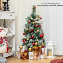 90 cm Künstlicher Weihnachtsbaum mit Beleuchtung & 30 Warmweißen LED Lichtern & Timer