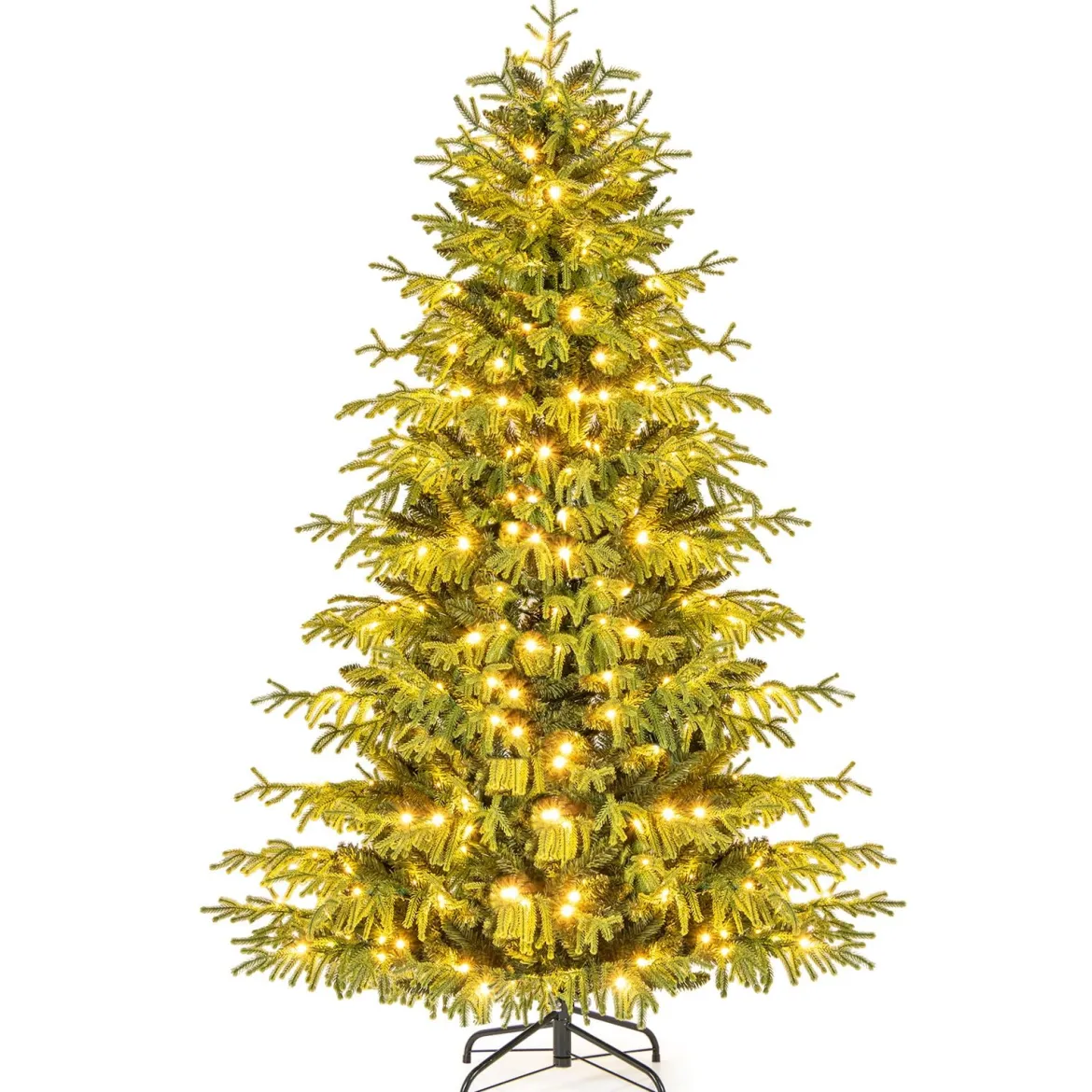 180 cm Künstlicher Weihnachtsbaum mit Beleuchtung Tannenbaum Christbaum Grün