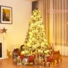 180cm Künstlicher Weihnachtsbaum mit Schnee & Metallständer & PVC Nadeln Tannenbaum