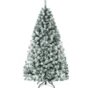 180cm Künstlicher Weihnachtsbaum Schnee Tannenbaum Metallständer Christbaum