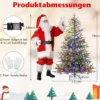 180 cm Künstlicher Weihnachtsbaum mit 250 Mehrfarbigen LED-Lichtern Christbaum Kunstbaum