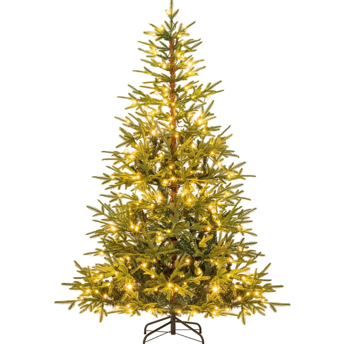 180 cm Künstlicher Weihnachtsbaum mit 250 Mehrfarbigen LED-Lichtern Christbaum Kunstbaum
