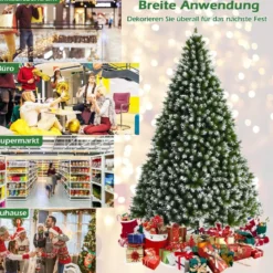 150 cm künstlicher Weihnachtsbaum mit Schnee luxuriöser verschneiter Weihnachtsbaum Grün