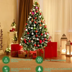 150 cm künstlicher Weihnachtsbaum mit Schnee luxuriöser verschneiter Weihnachtsbaum Grün