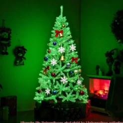 180 cm Künstlicher Weihnachtsbaum im Dunkeln Leuchtend Tannenbaum Christbaum Kunstbaum