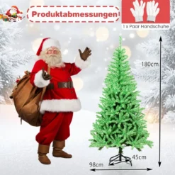 180 cm Künstlicher Weihnachtsbaum im Dunkeln Leuchtend Tannenbaum Christbaum Kunstbaum