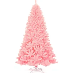 225 cm Künstlicher Weihnachtsbaum Christbaum PVC-Material Kunstbaum Weihnachten Rosa