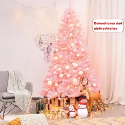 225 cm Künstlicher Weihnachtsbaum Christbaum PVC-Material Kunstbaum Weihnachten Rosa