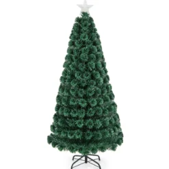 180 cm Künstlicher Weihnachtsbaum mit 8 Beleuchtungsmodi Christbaum in Glasfaseroptik