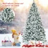 225cm Künstlicher Weihnachtsbaum Schnee Tannenbaum Metallständer Christbaum