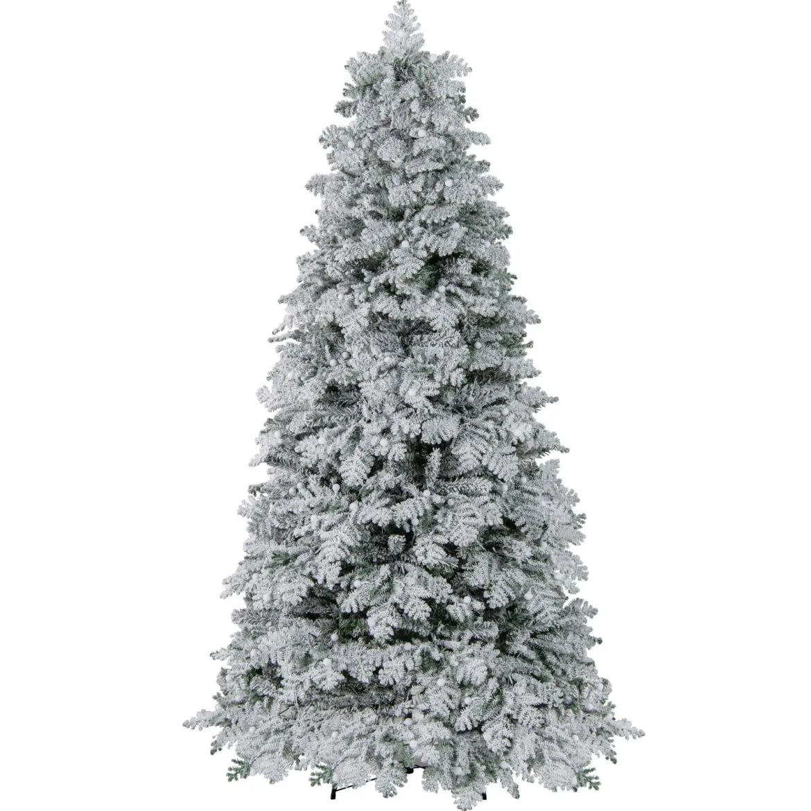 210 cm Künstlicher Weihnachtsbaum schneebedeckter Weihnachtsbaum vormontierter klappbarer Tannenbaum Grün