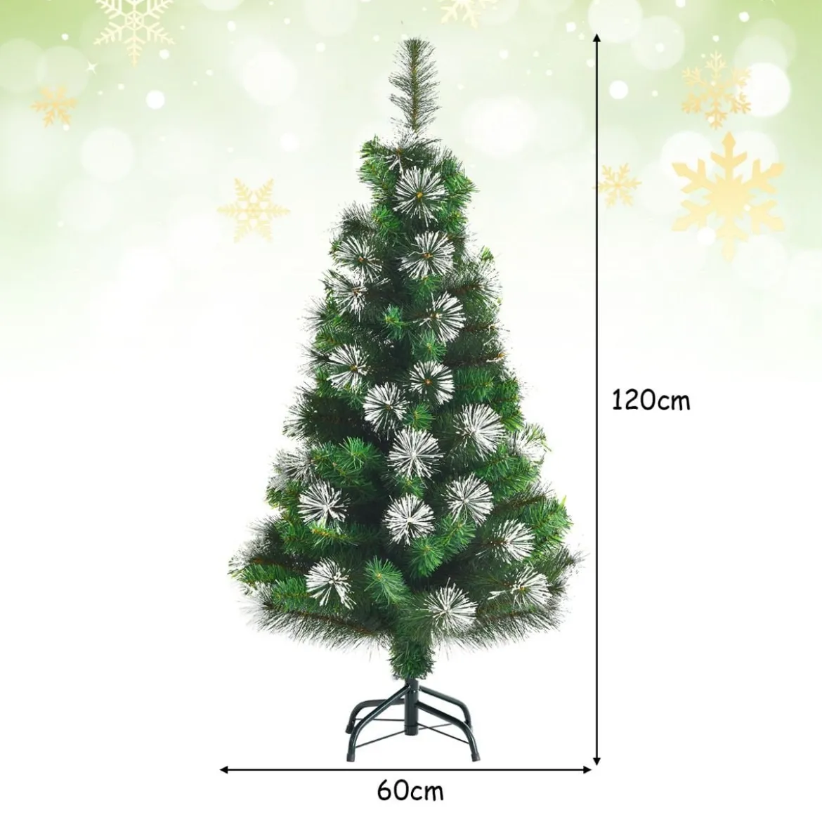 120 cm Künstlicher Weihnachtsbaum mit Schnee Kiefer Scharnier-Baum