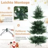 210 cm Künstlicher Weihnachtsbaum mit 340 Warmweißen LED Lichtern Tannenbaum