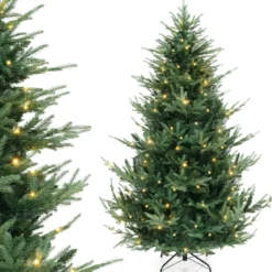 210 cm Künstlicher Weihnachtsbaum mit 340 Warmweißen LED Lichtern Tannenbaum