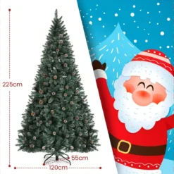 225 cm Künstlicher Weihnachtsbaum Kunstbaum Weihnachten für Zuhause Büro