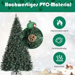 225 cm Künstlicher Weihnachtsbaum Kunstbaum Weihnachten für Zuhause Büro