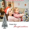 140 cm Künstlicher Weihnachtsbaum schneebedeckter Klappkieferbaum mit Premium-PVC-Nadeln