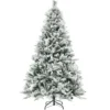 180 cm Künstlicher Weihnachtsbaum mit Schnee & 8 Lichtmodi & 850 PE PVC Zweigspitzen