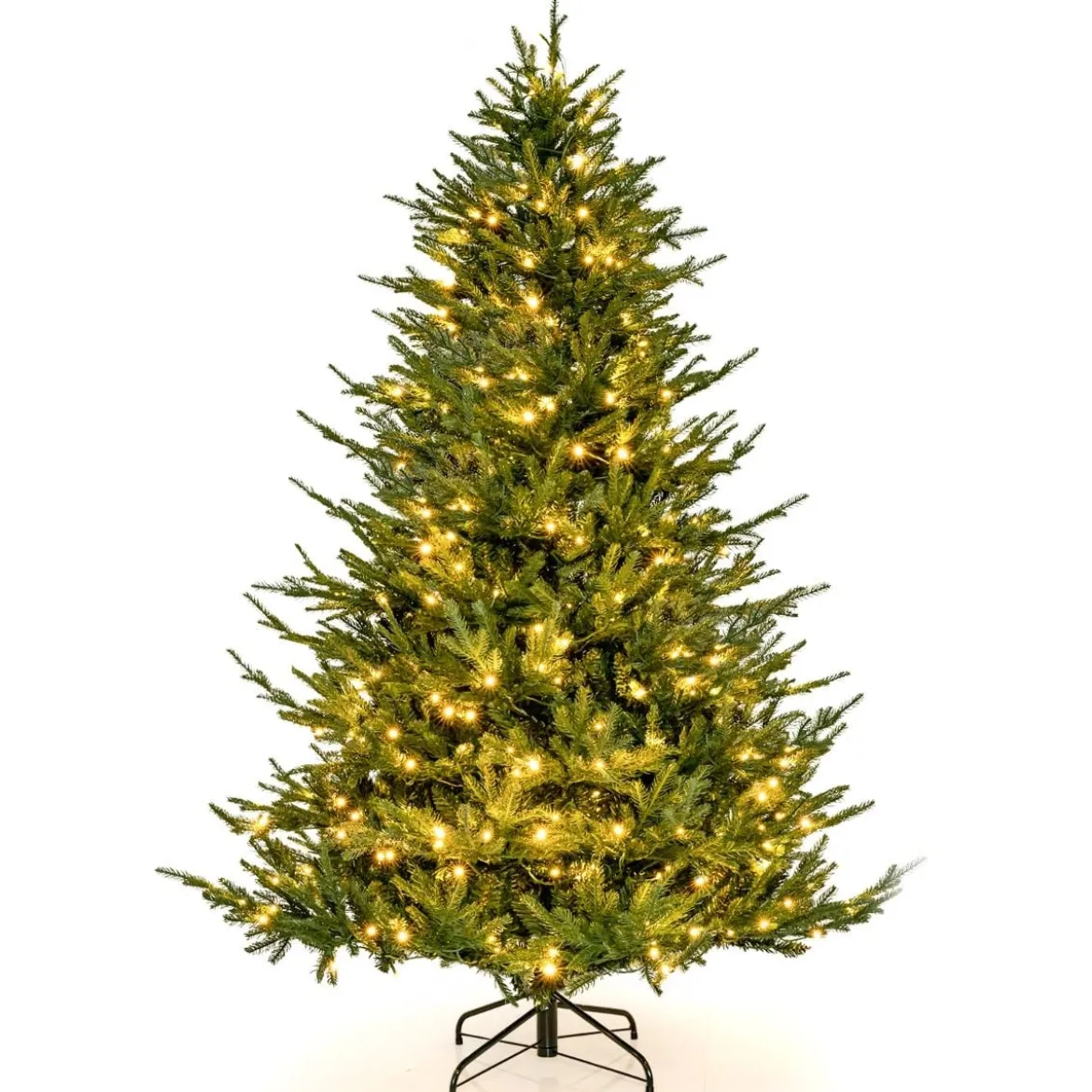 180 cm Künstlicher Weihnachtsbaum mit 8 Lichtmodi & 280 warmweißen LED-Lichtern