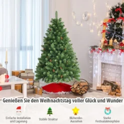 150 cm Künstlicher Weihnachtsbaum Klappbarer Tannenbaum Grün
