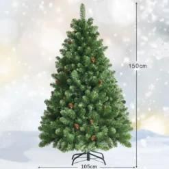 150 cm Künstlicher Weihnachtsbaum Klappbarer Tannenbaum Grün