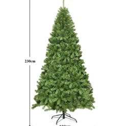 230 cm Künstlicher Weihnachtsbaum mit Metallständer Christbaum Weihnachten Grün
