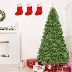 230 cm Künstlicher Weihnachtsbaum mit Metallständer Christbaum Weihnachten Grün