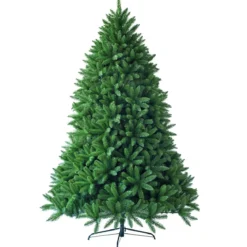 225 cm Künstlicher Weihnachtsbaum hochwertige PVC-Nadeln Christbaum Grün