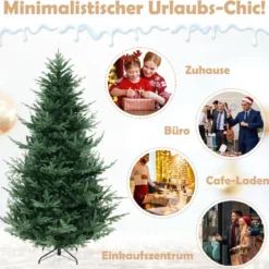 240 cm Künstlicher Weihnachtsbaum mit 450 Warmweißen LED Lichtern Tannenbaum